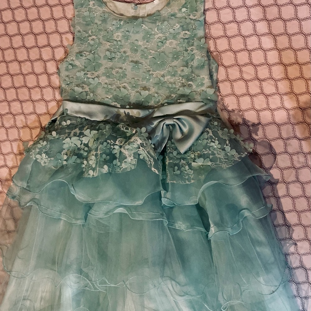 Fancy Girl’s dress with floral lace
